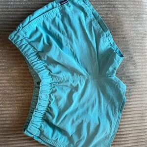 Patagonia Women's Barely Baggie Turquoise Shorts 2.5" inseam
